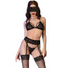 Chilirose - Cr 4467 Ensemble Quatre Pièces Noir L/Xl